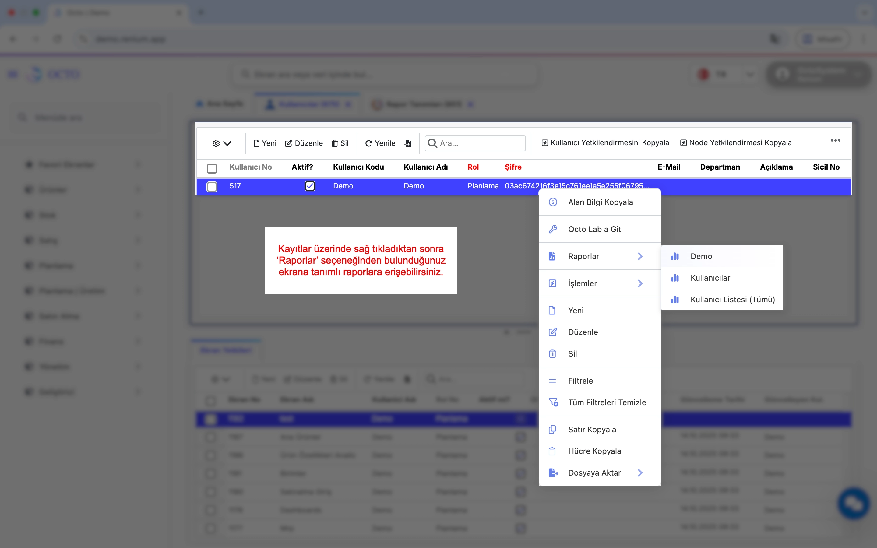 RaporGörüntülenmesi